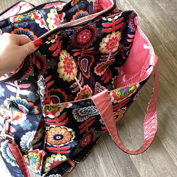 Ju-Ju-Be Dancing Dahlias Large Overnight Diaper Bag - Picture 10 of 16